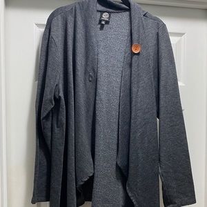 Bobeau front drape cardigan